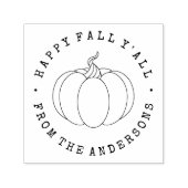 Happy Herfst Y'all Pumpkin Zelfinktende Stempel (Design)