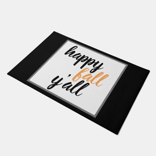 Happy Herfst Y'all Quote Deurmat (Schuin)
