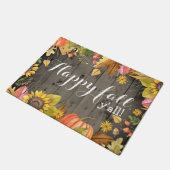 Happy Herfst Y'all Rustic Country Herfst Deurmat (Schuin)