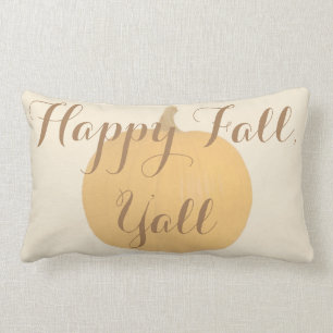 Happy Herfst, Y'all Rustic Pumpkin Pillow Kussen