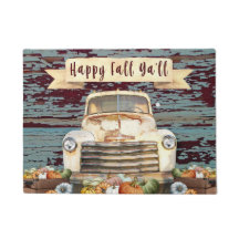 Happy Herfst Ya'll Rustic Truck and Pumpkins