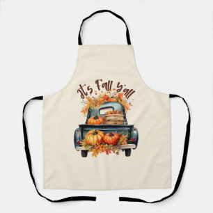 Happy Herfst Y'all – Rustieke truck met pompoenen Schort