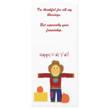 Happy Herfst Y'all: Scarecrow Thanksgiving cards.