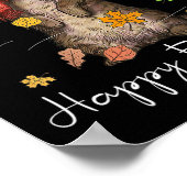 Happy Herfst Y'all Schattigee herfstkat Kitten Kat Poster (Hoek)