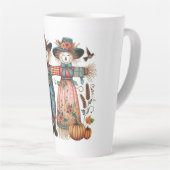 Happy Herfst Ya'll Schattigee vogelverschrikker en Latte Mok (Rechterhoek)