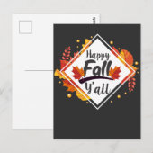 Happy Herfst Yall Season Autumn Leaves Briefkaart (Voorkant / Achterkant)
