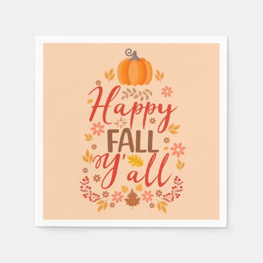 Happy herfst y'all servet (Voorkant)