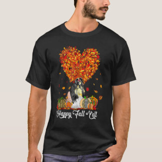 Happy Herfst Y'all Shih Tzu Autumn Pumpkins T-shirt