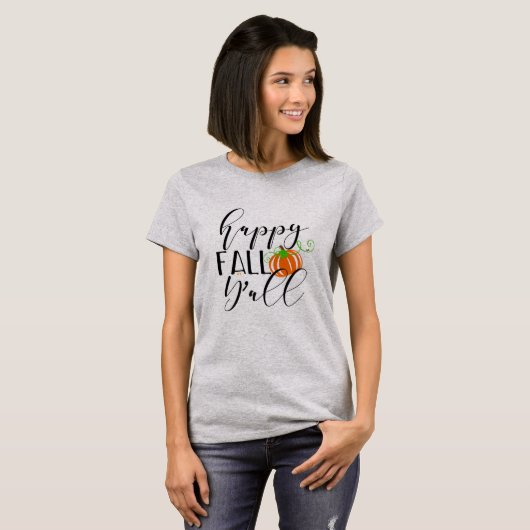 Happy Herfst Y'all Shirt (Voorkant volledig)