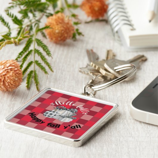Happy Herfst Y'all Sleutelhanger (Zijkant)
