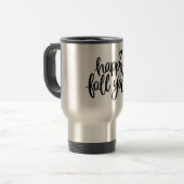 Happy Herfst Y'all Stainless Steel Grey Travel Mug Reisbeker (Voorkant links)