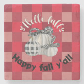 Happy Herfst Y'all Stenen Onderzetter (Voorkant)