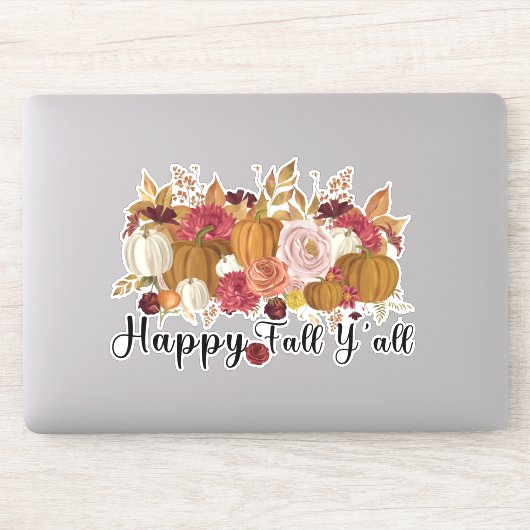 Happy Herfst Y'all Sticker (Computer)