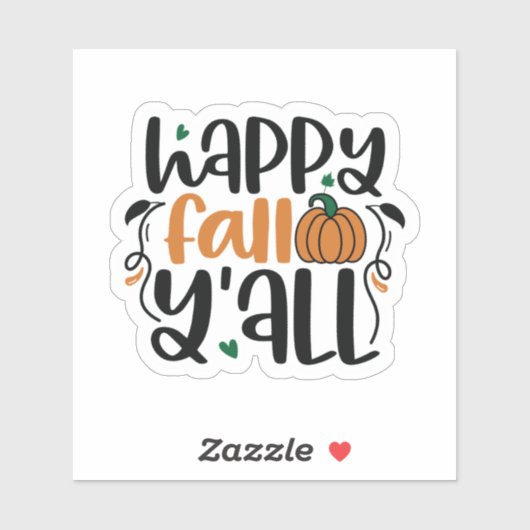 Happy Herfst Y'all Sticker (Vel)