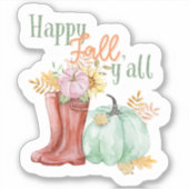 Happy Herfst Y'all Sticker (Voorkant)