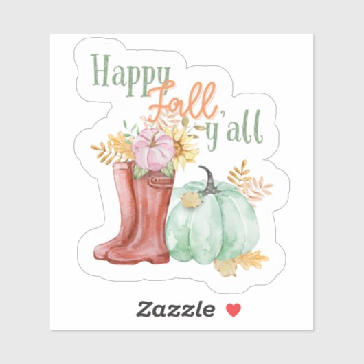 Happy Herfst Y'all Sticker (Vel)