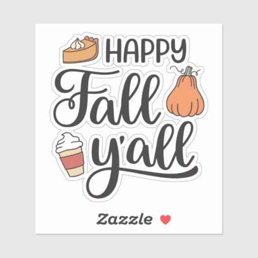 Happy Herfst Y'all Sticker (Vel)