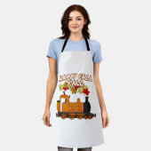 Happy Herfst Y'All Stoomtrein Pompoen Spoorweg Schort (Gedragen)