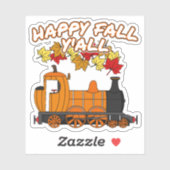 Happy Herfst Y'All Stoomtrein Pompoen Spoorweg Sticker (Vel)