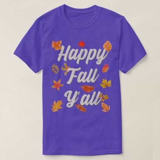 Happy Herfst Y'all T-shirt (Design voorkant)