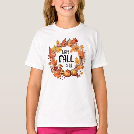 Happy Herfst Y'all T-shirt (Voorkant)