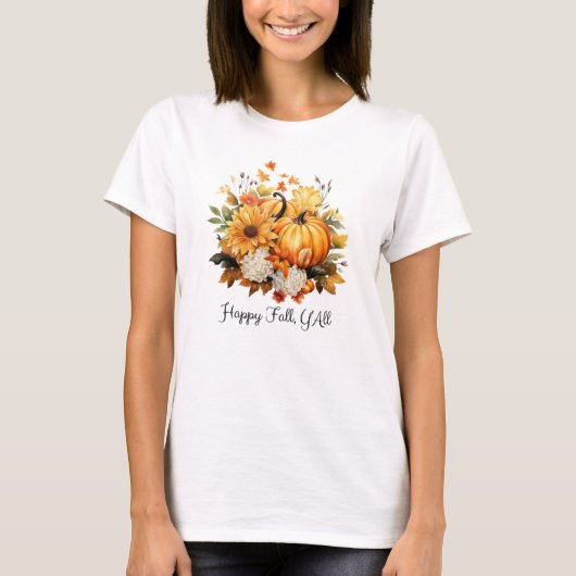 Happy Herfst Y'all T-shirt (Voorkant)