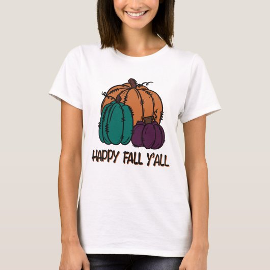 Happy herfst y'all t-shirt (Voorkant)
