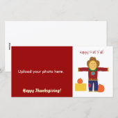 Happy Herfst Y'all: Thanksgiving fotokaarten Feestdagenkaart (Voorkant / Achterkant)