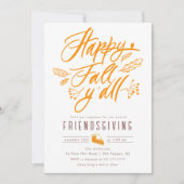 Happy Herfst Y'All Thanksgiving Friendsgiving Kaart (Voorkant)