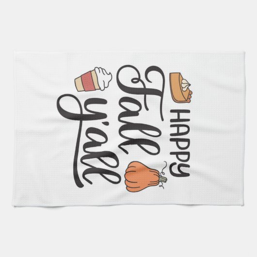 Happy Herfst Y'all Theedoek (Horizontaal)