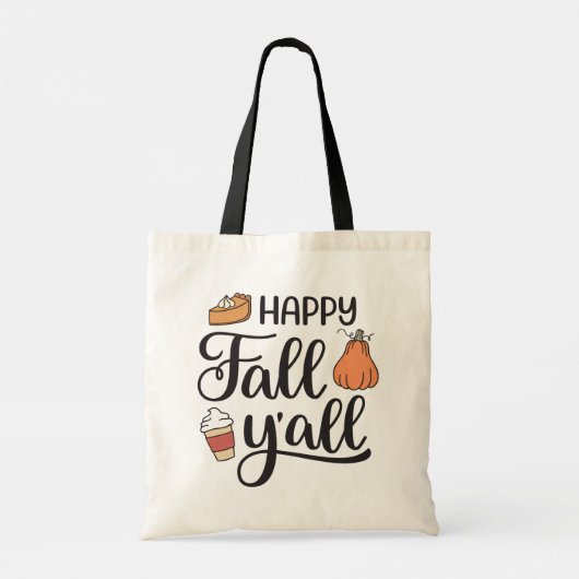 Happy Herfst Y'all Tote Bag (Achterkant)