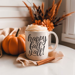 Happy Herfst Y'all Trendy Kalligrafie Mok