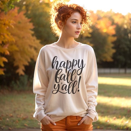 Happy Herfst Y'all Trendy Script Sweatshirt