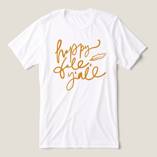 Happy Herfst Y'all Tri-Blend Shirt (Design voorkant)