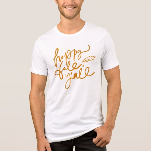 Happy Herfst Y'all Tri-Blend Shirt (Voorkant)