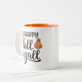 Happy Herfst Y'all Tweekleurige Koffiemok (Voorkant links)