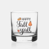 Happy Herfst Y'all Whisky Glas (Voorkant)