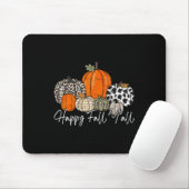 Happy Herfst Y'all Women Mannen Pumpkin Leopard Cu Muismat (Met muis)