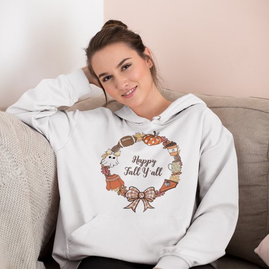 Happy Herfst Y'all Wreath Hoodie