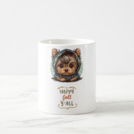 Happy Herfst Y'all Yorkshire Terrier Herfst Hoodie Koffiemok