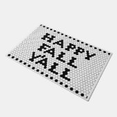 Happy Herfst Y'all Zwart-witte Tegel Deurmat (Schuin)