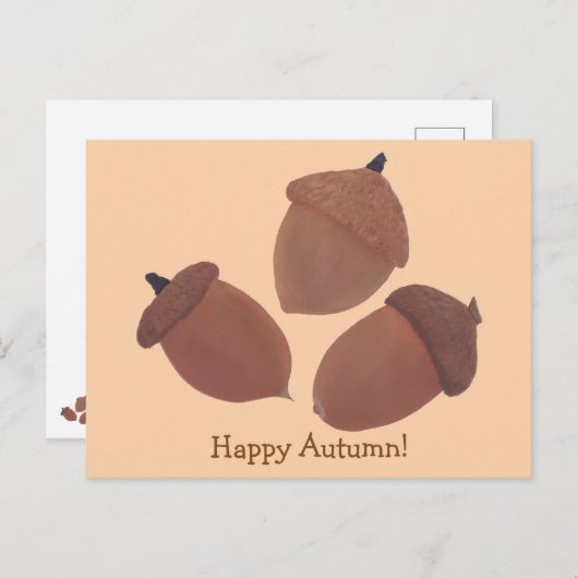 Happy hern Three Acorns Briefkaarten (Voorkant / Achterkant)