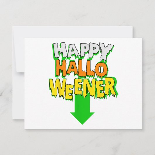 Happy Heweener Funny Halloween Kaart (Voorkant)
