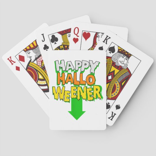 Happy Heweener Funny Halloween Pokerkaarten (Achterkant)