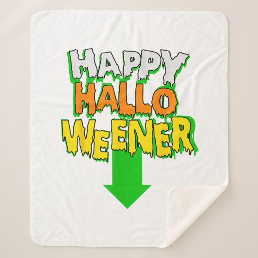 Happy Heweener Funny Halloween Sherpa Deken (Voorkant)