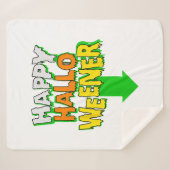 Happy Heweener Funny Halloween Sherpa Deken (Voorkant (horizontaal))