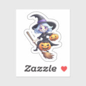 Happy Hexing: Heks met een Glimlach om te betovere Sticker (Vel)