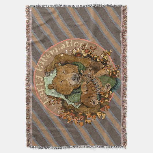 Happy Hibernnnation Cudly Beer Deken (Voorkant Verticaal)