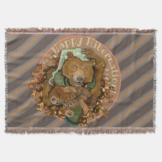 Happy Hibernnnation Cudly Beer Deken (Voorkant)