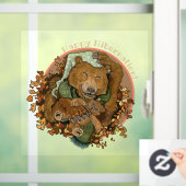 Happy Hibernnnation Cudly Beer Window Cling Raamsticker (Huis)